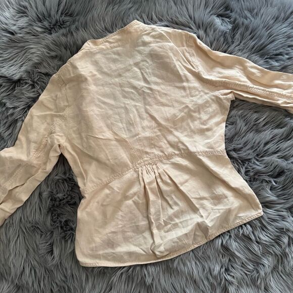 J Jill Cream Blazer with Wrap-Style Front and Fitted Design - Picture 6 of 9